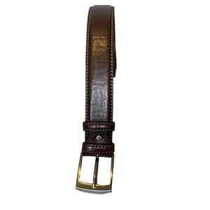 Men’s Leather Belt 35-40 Smooth Brown Made in Italy